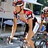 Frank Schleck zieht die Spitzengruppe während der 17. Etappe des Giro d'Italia 2005
